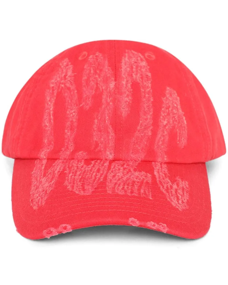 032c Crisis Baseballkappe aus Denim - Rot Rot
