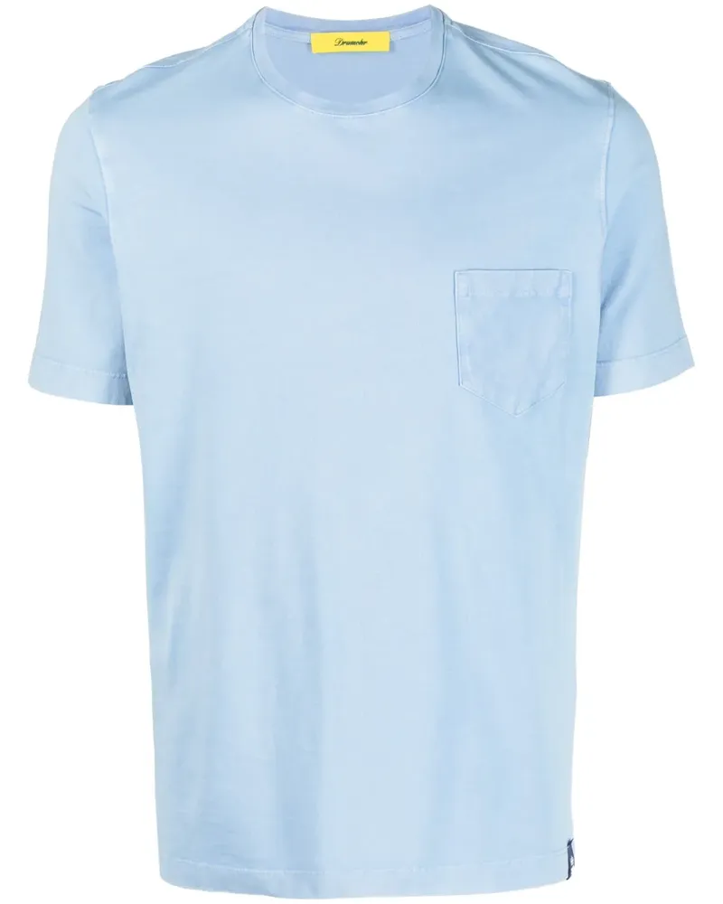 Drumohr  T-Shirt mit Rundhalsausschnitt - Blau Blau