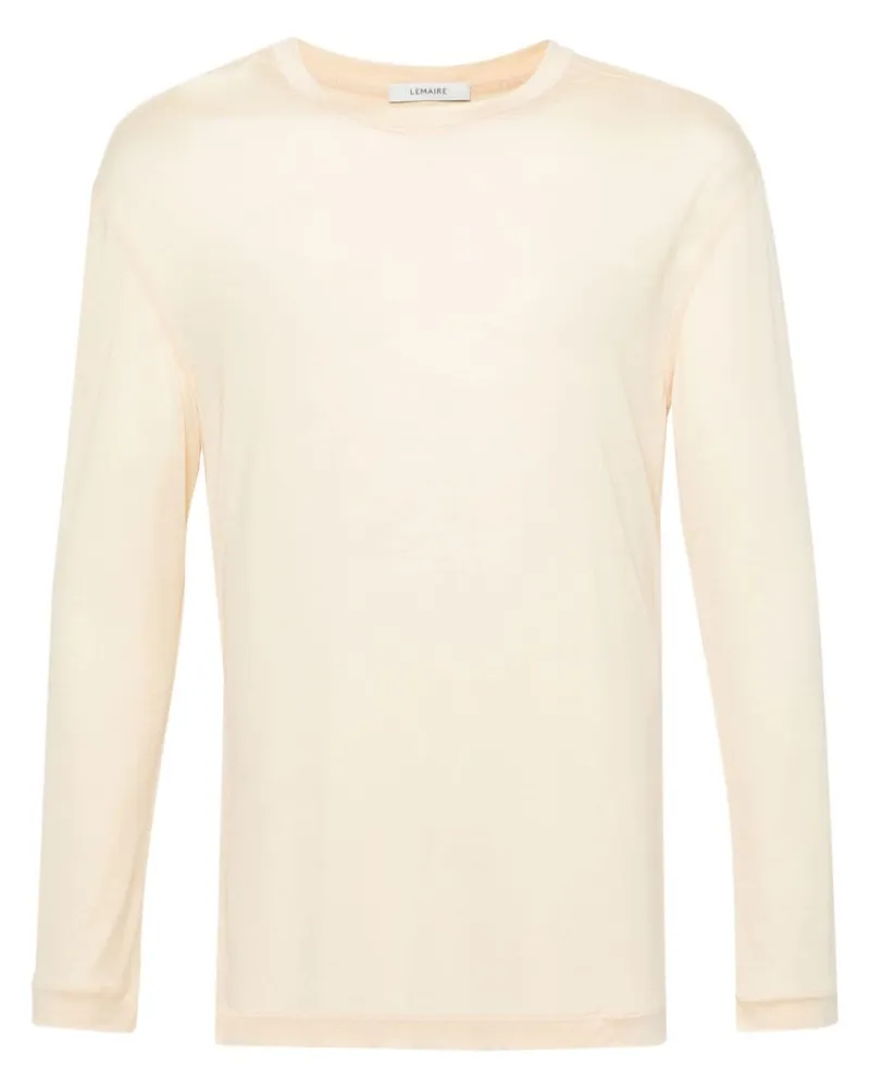 Christophe Lemaire Jersey-Langarmshirt aus Seide - Gelb Gelb