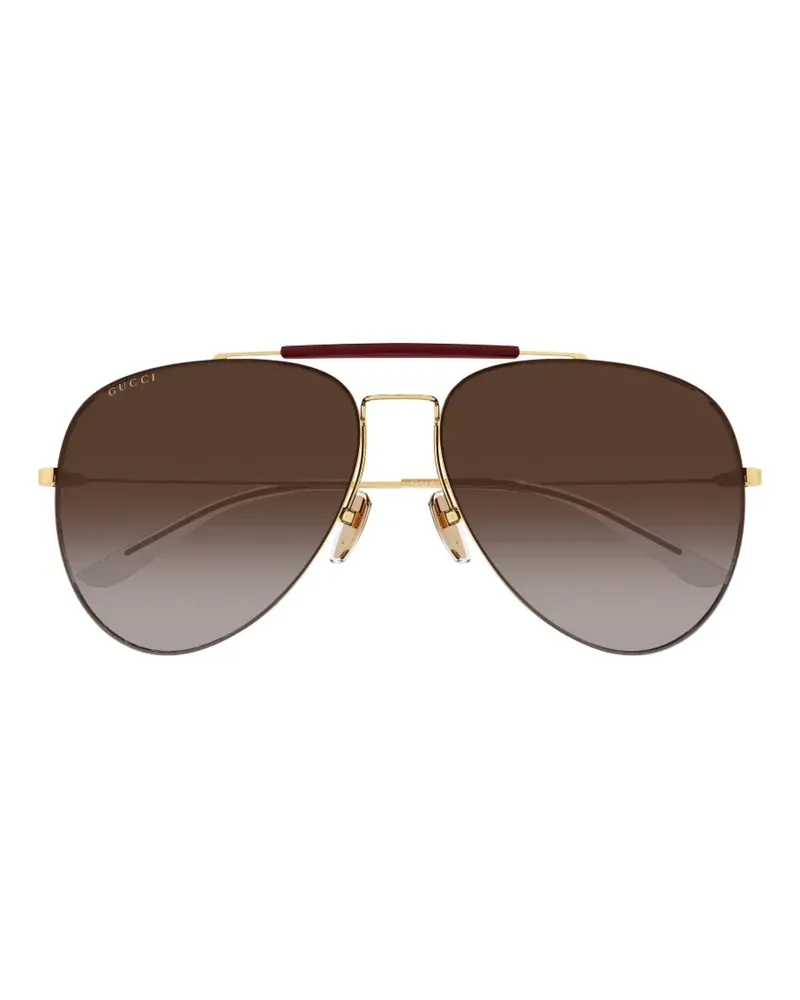 Gucci Pilotenbrille mit Farbverlauf - Gold Gold