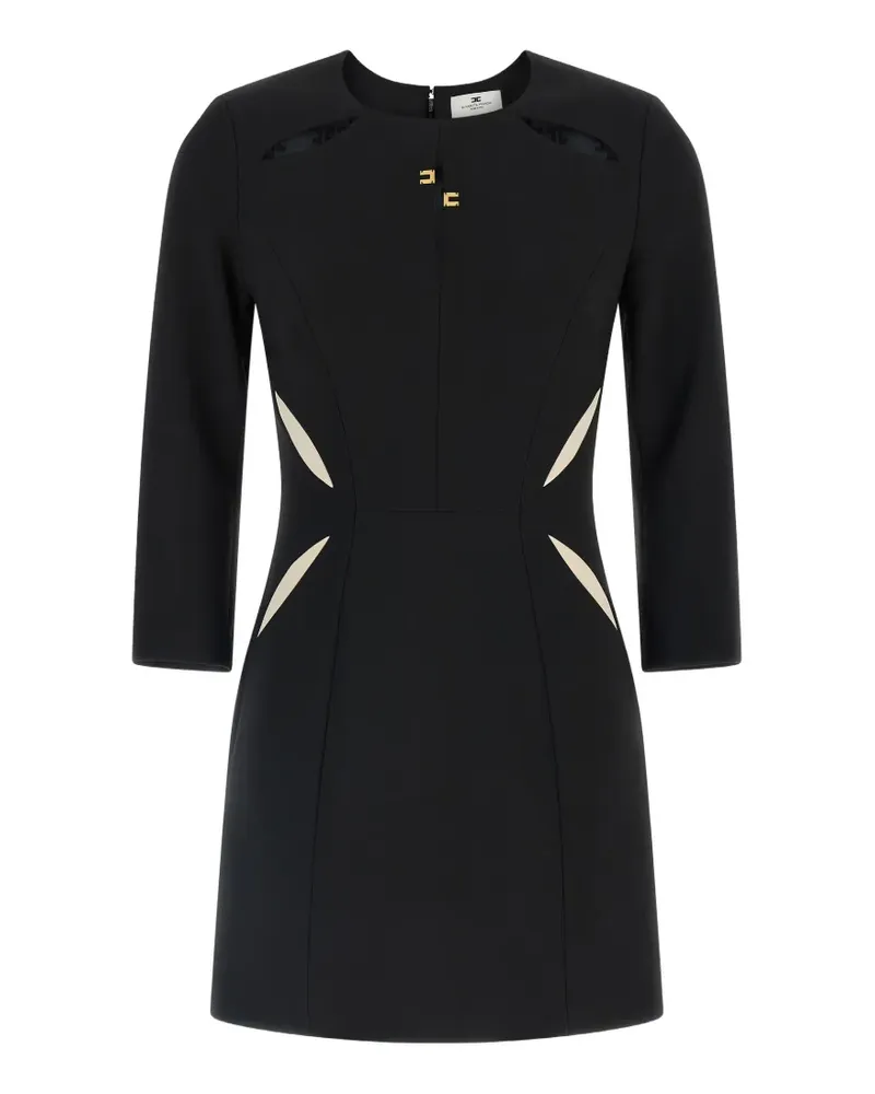 Elisabetta Franchi Sheath cut-out logo dress - Schwarz Schwarz