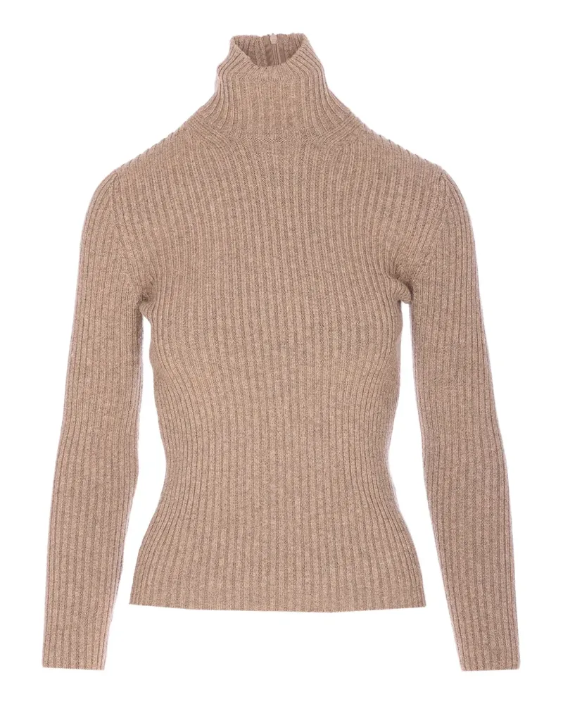 Max Mara Pullover mit Stehkragen - Nude Nude