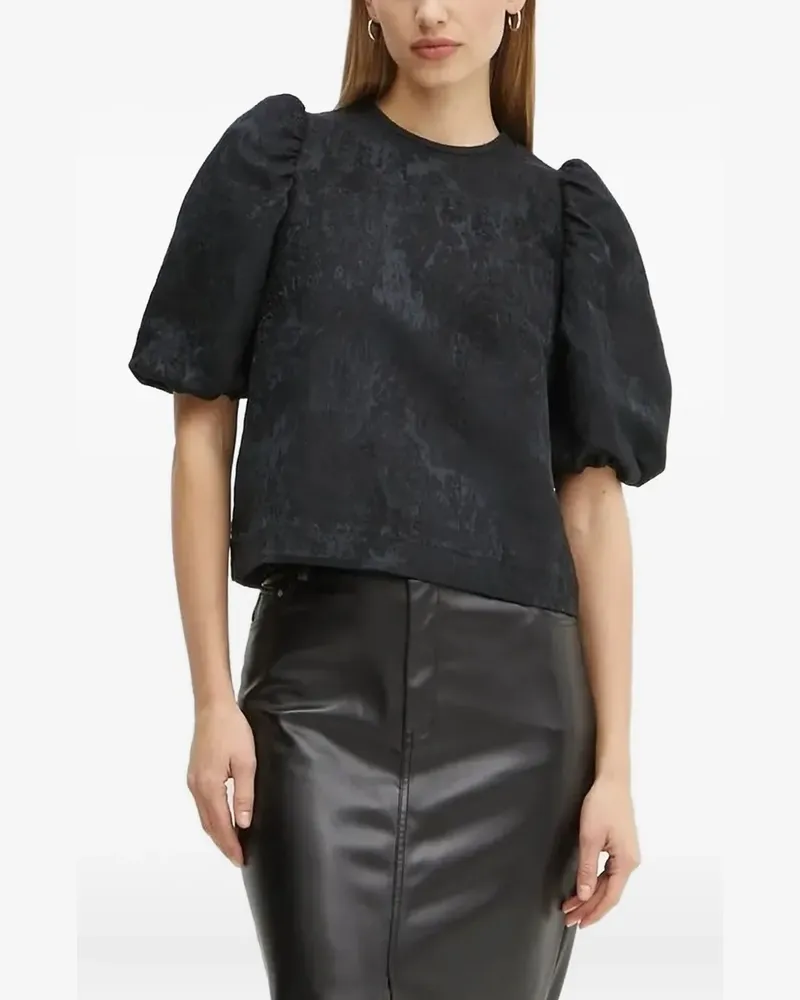 IVY & OAK Bluse mit Puffärmeln - Schwarz Schwarz