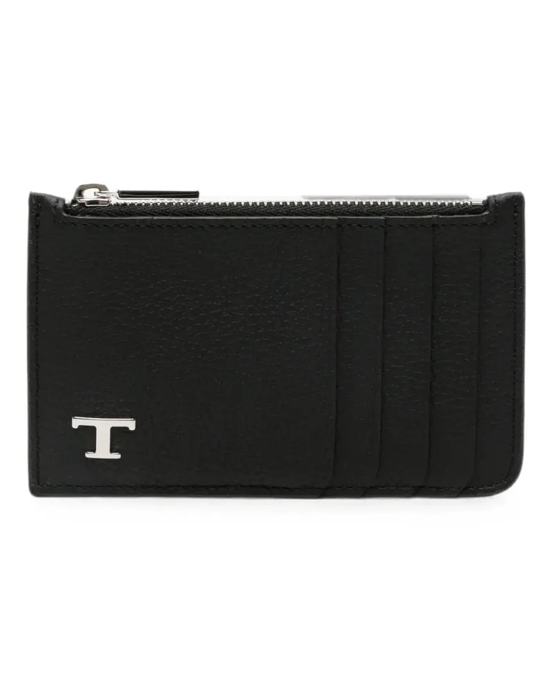 TOD'S leather card holder - Schwarz Schwarz