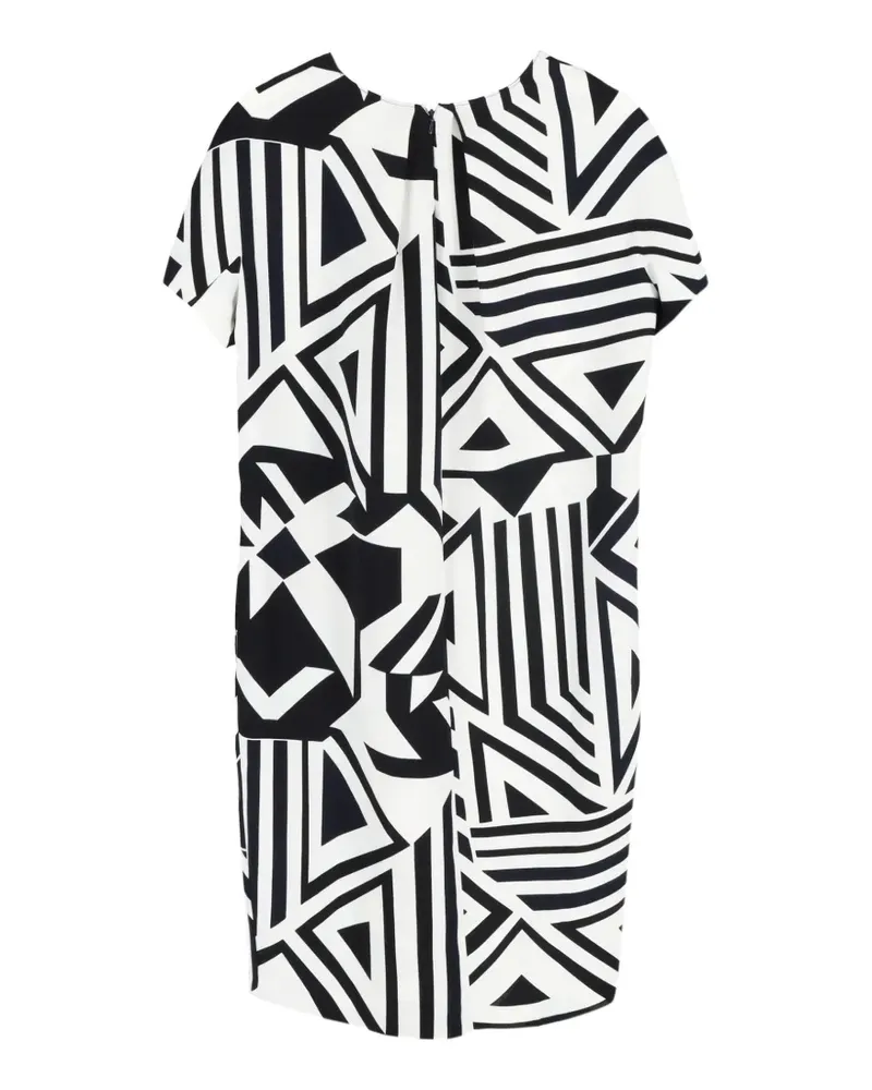 Max Mara geometric-print dress - Weiß Weiß
