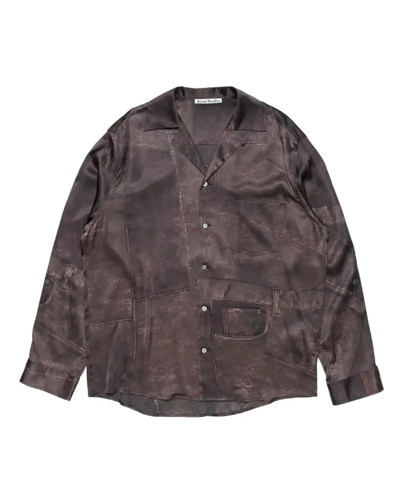 Acne Studios Hemd mit Print - Braun Braun