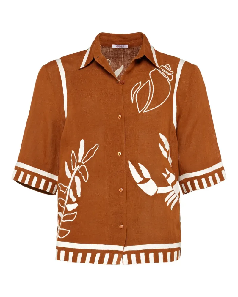 Eres Crab Hemd mit Knopfleiste - Braun Braun