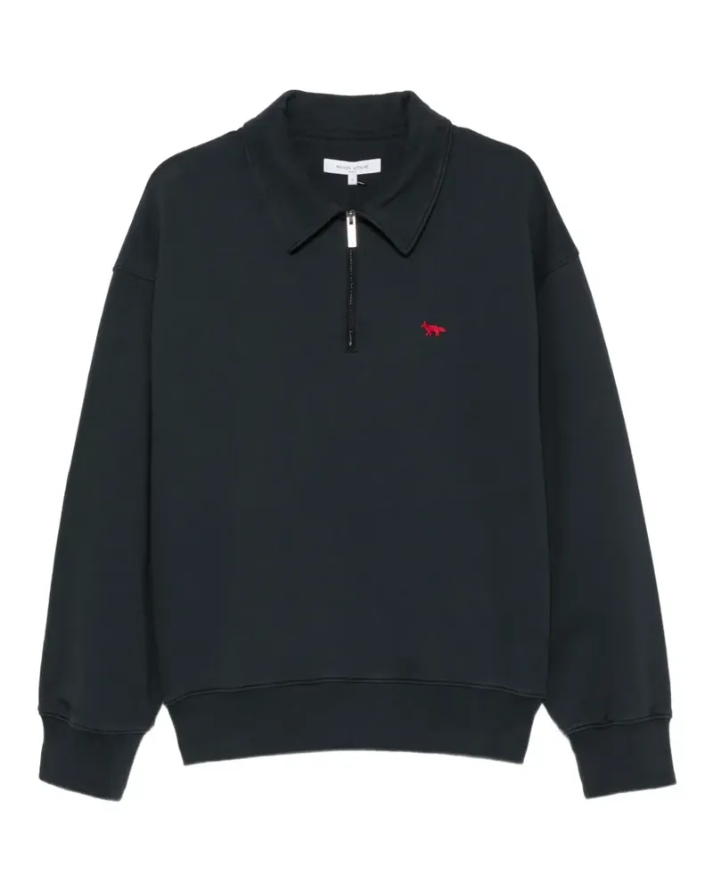 Kitsuné Pullover mit Fuchs-Patch - Blau Blau