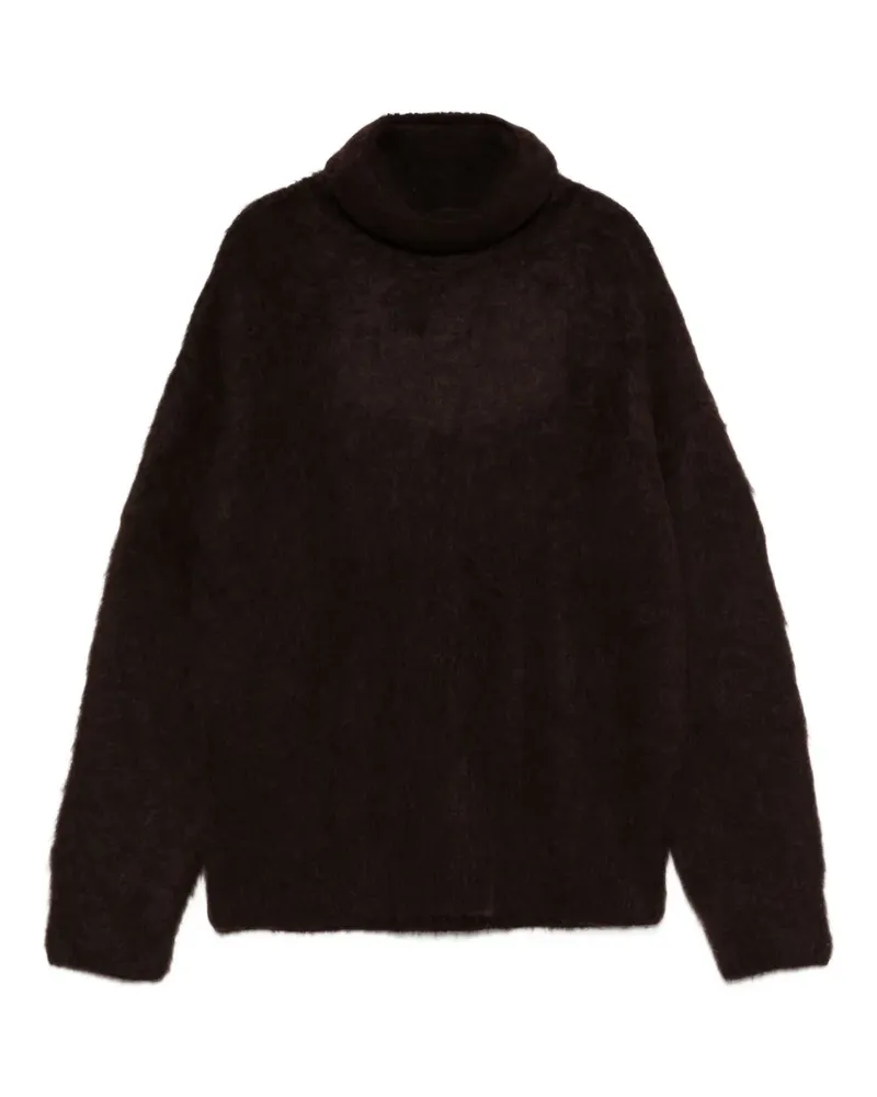 Uma Wang Flauschiger Rollkragenpullover - Braun Braun