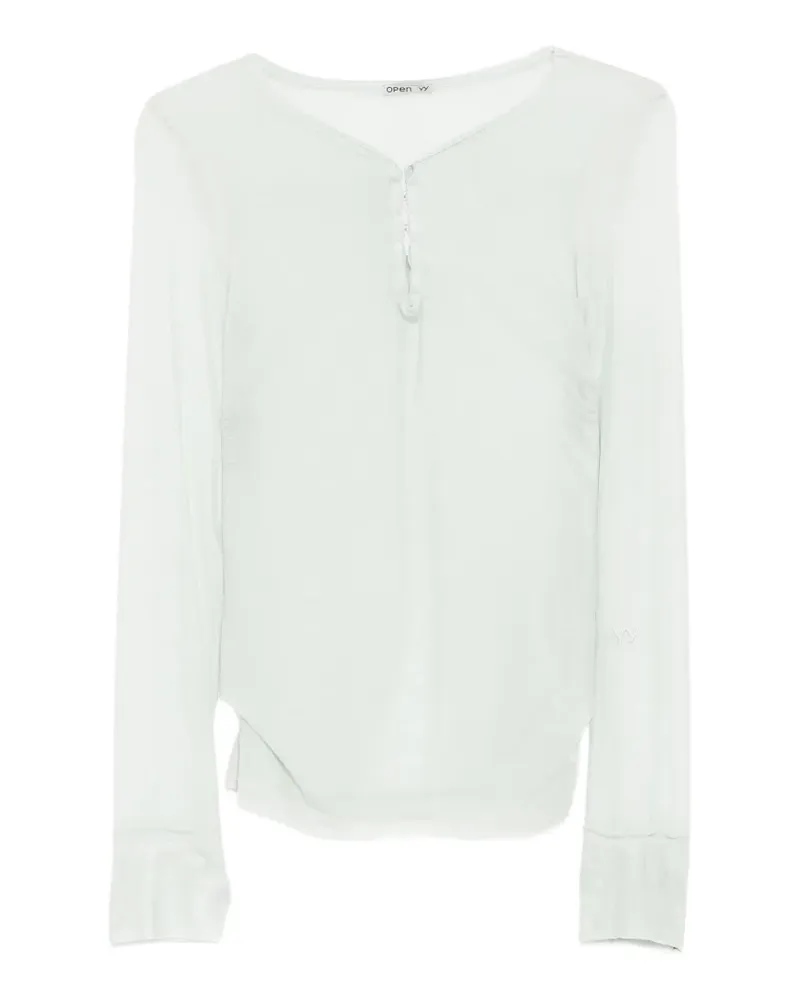 OPEN YY Mesh-T-Shirt mit Haken - Grün Grün