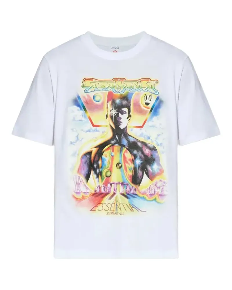 Casablanca Paris graphic-print cotton T-shirt - Weiß Weiß