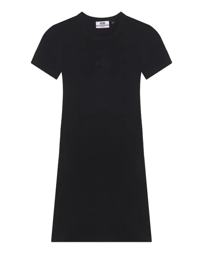 GCDS ribbed A-line dress - Schwarz Schwarz