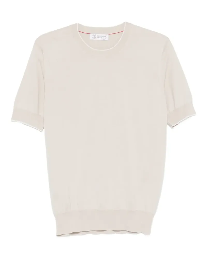 Brunello Cucinelli T-Shirt mit Rundhalsausschnitt - Nude Nude