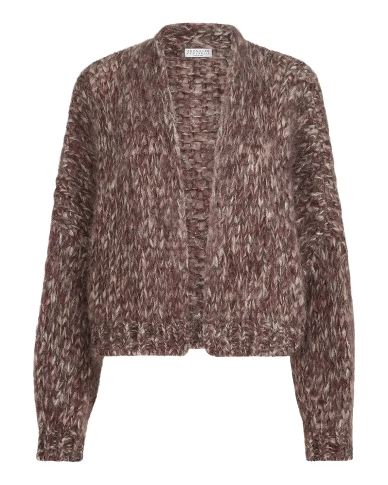 Brunello Cucinelli Strickjacke aus Malfilé-Mohair - Braun Braun