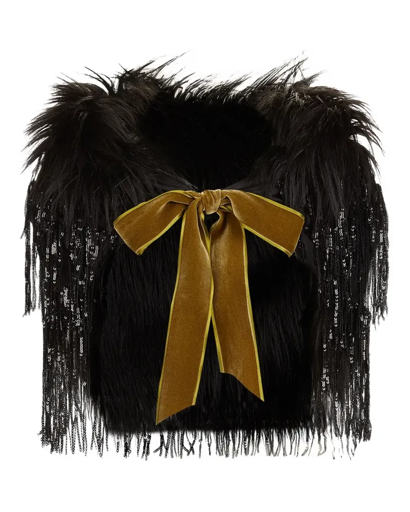 Nina Ricci Stola aus Faux Fur - Schwarz Schwarz