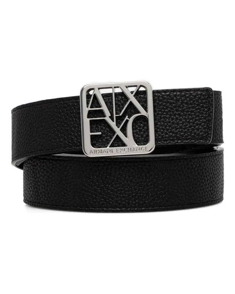 Armani Exchange Gürtel mit Logo-Schild - Schwarz Schwarz