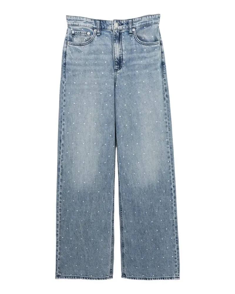 Rag & Bone Logan Jeans mit Kristallen - Blau Blau