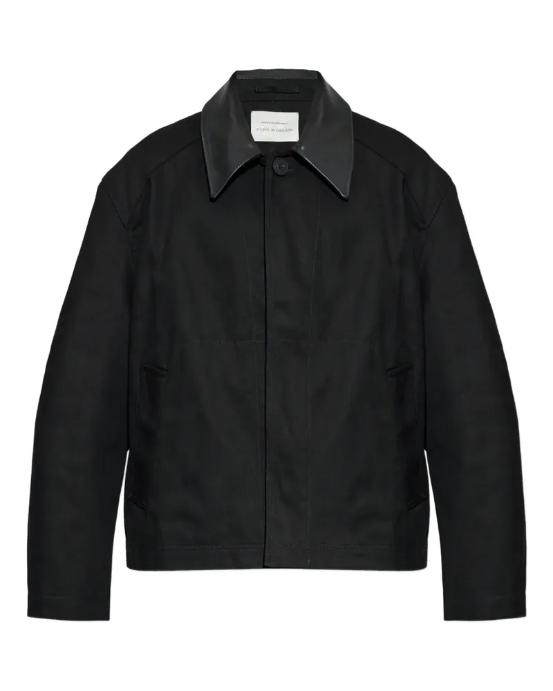 Studio Nicholson Dover long-sleeve overshirt - Schwarz Schwarz