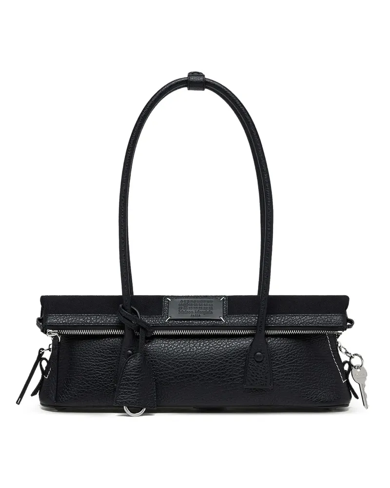 Maison Margiela 5AC Schultertasche mit Logo-Patch - Schwarz Schwarz