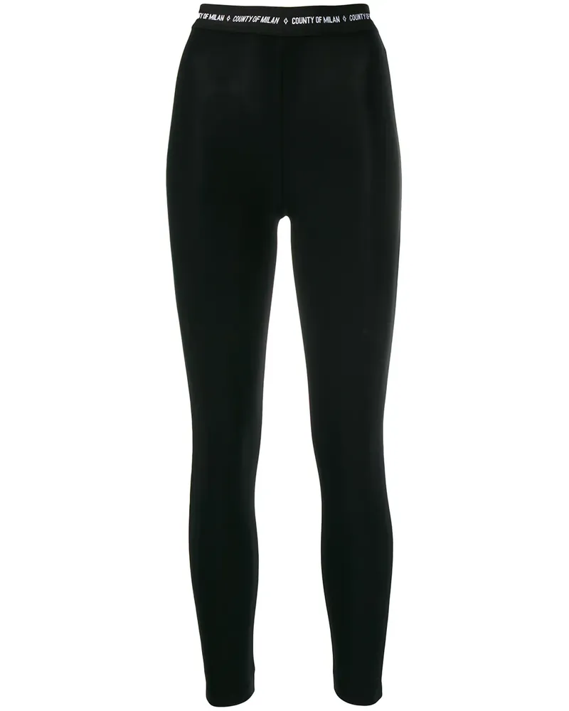 Marcelo Burlon | County of Milan Leggings mit Logo-Bund - Schwarz Schwarz