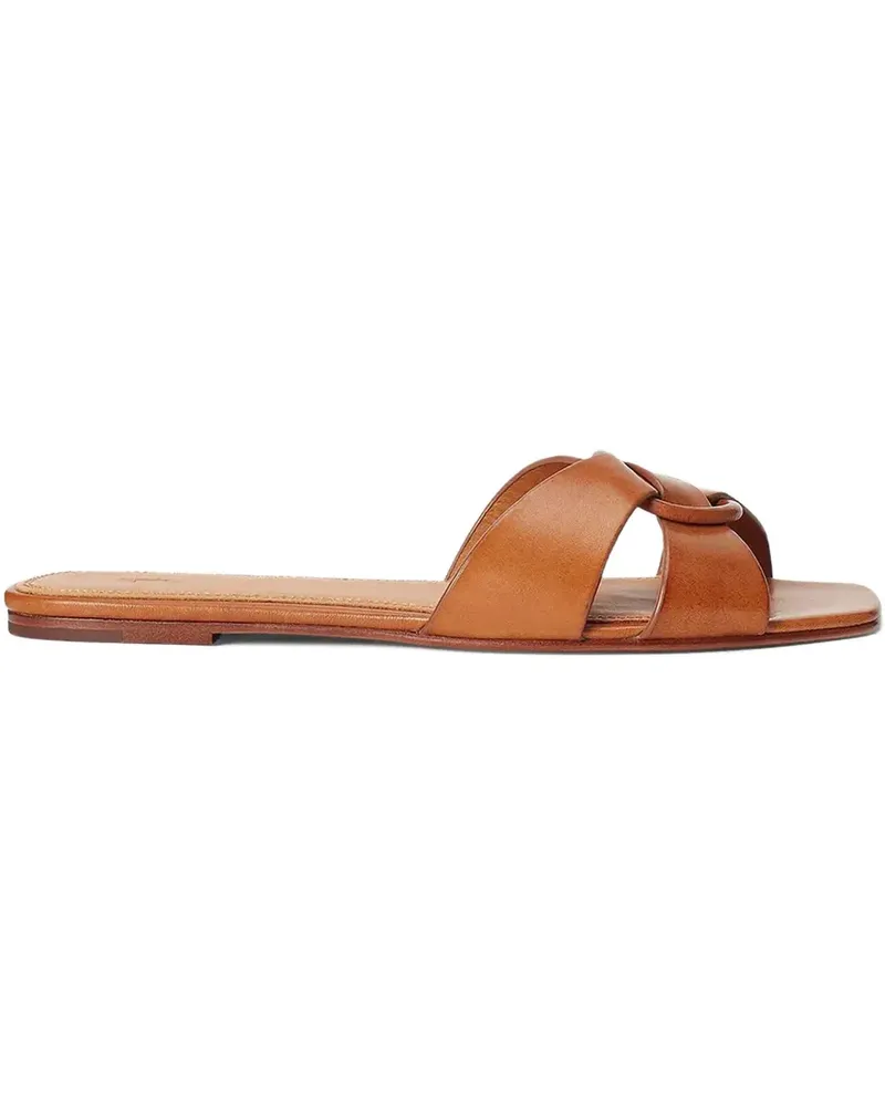 Ralph Lauren Flip-Flops aus Leder - Braun Braun