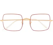 Eckige Sonnenbrille - Gold