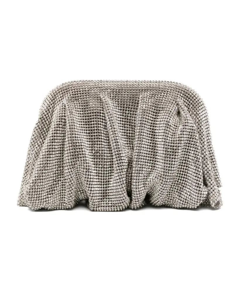 Benedetta Bruzziches Geraffte Clutch mit Kristallen - Silber Silber