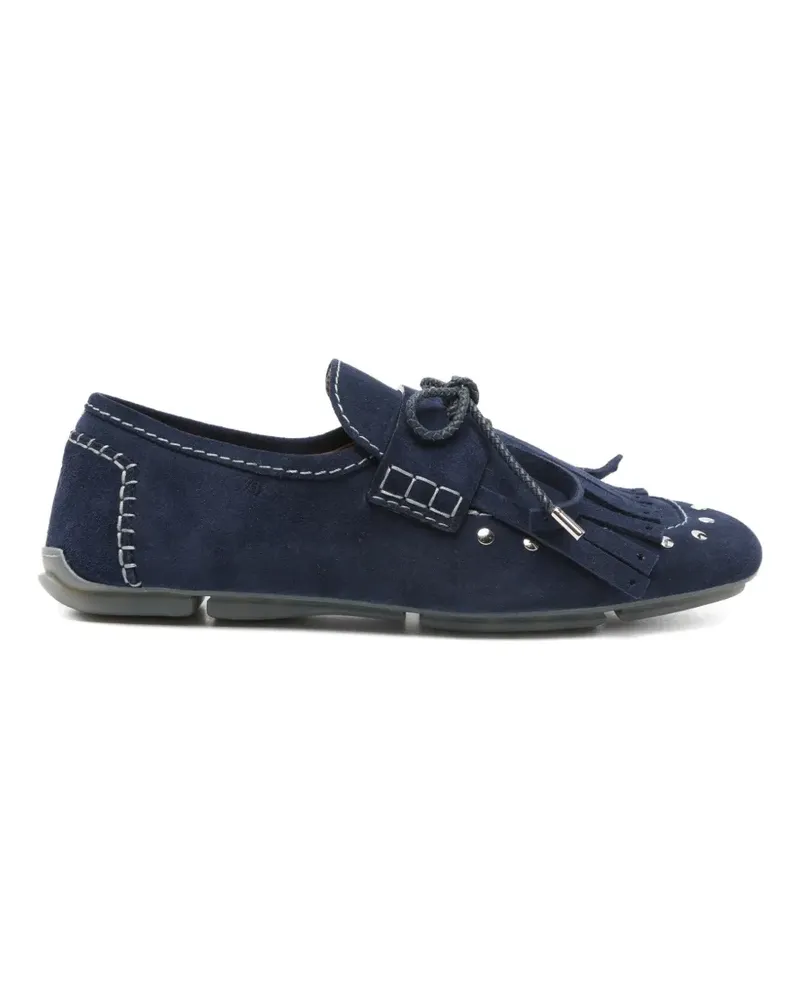 Wales Bonner Montego Loafer aus Wildleder mit Quasten - Blau Blau