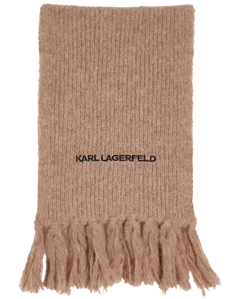 Karl Lagerfeld Gestrickter Essential Schal - Nude Nude