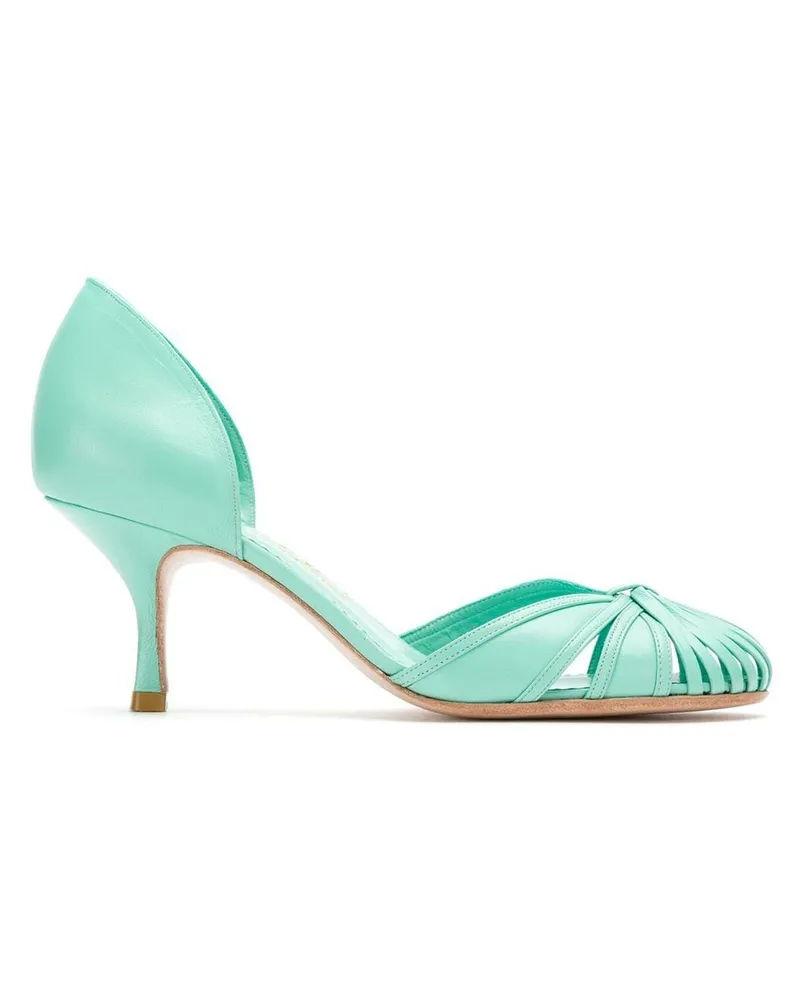 Sarah Chofakian Pumps aus Leder - Grün Grün