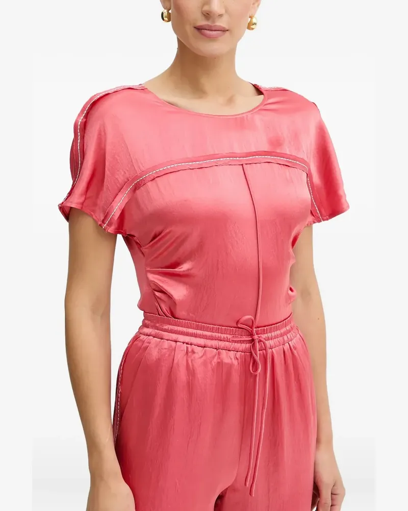 Pinko Oberteil mit Kontrasteinsätzen - Rosa Rosa