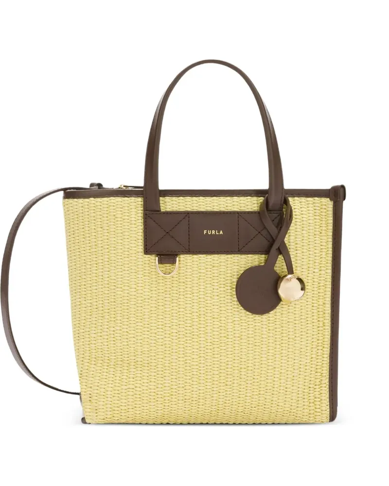 Furla Kleine Divide It gewebter Tote Bag - Gelb Gelb