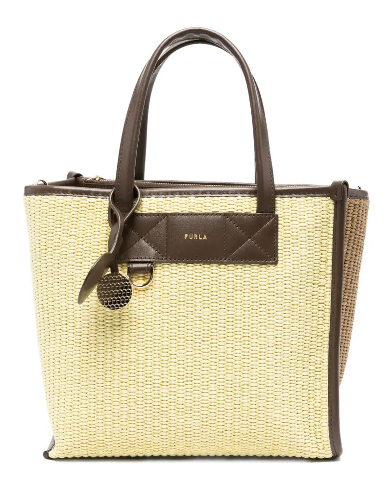 Furla Kleine Divide It gewebter Tote Bag - Nude Nude