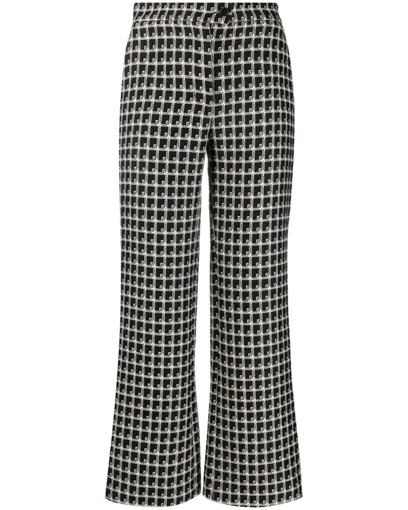 Alberta Ferretti Cropped-Hose mit geometrischen Print - Schwarz Schwarz