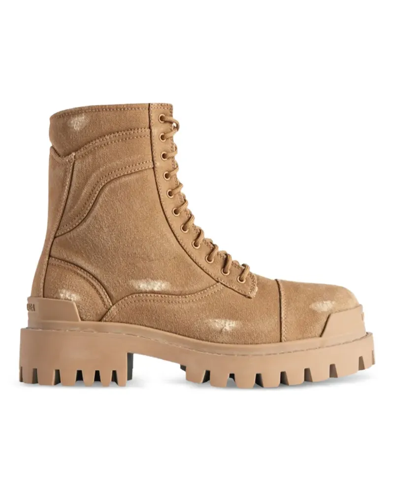 Balenciaga Strike L20 combat boots - Nude Nude