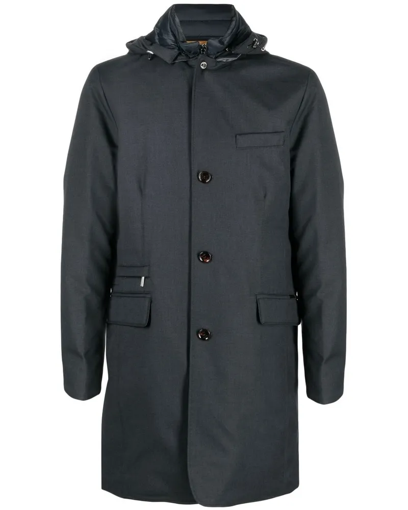 MOORER Kapuzenparka mit Knöpfen - Grau Grau