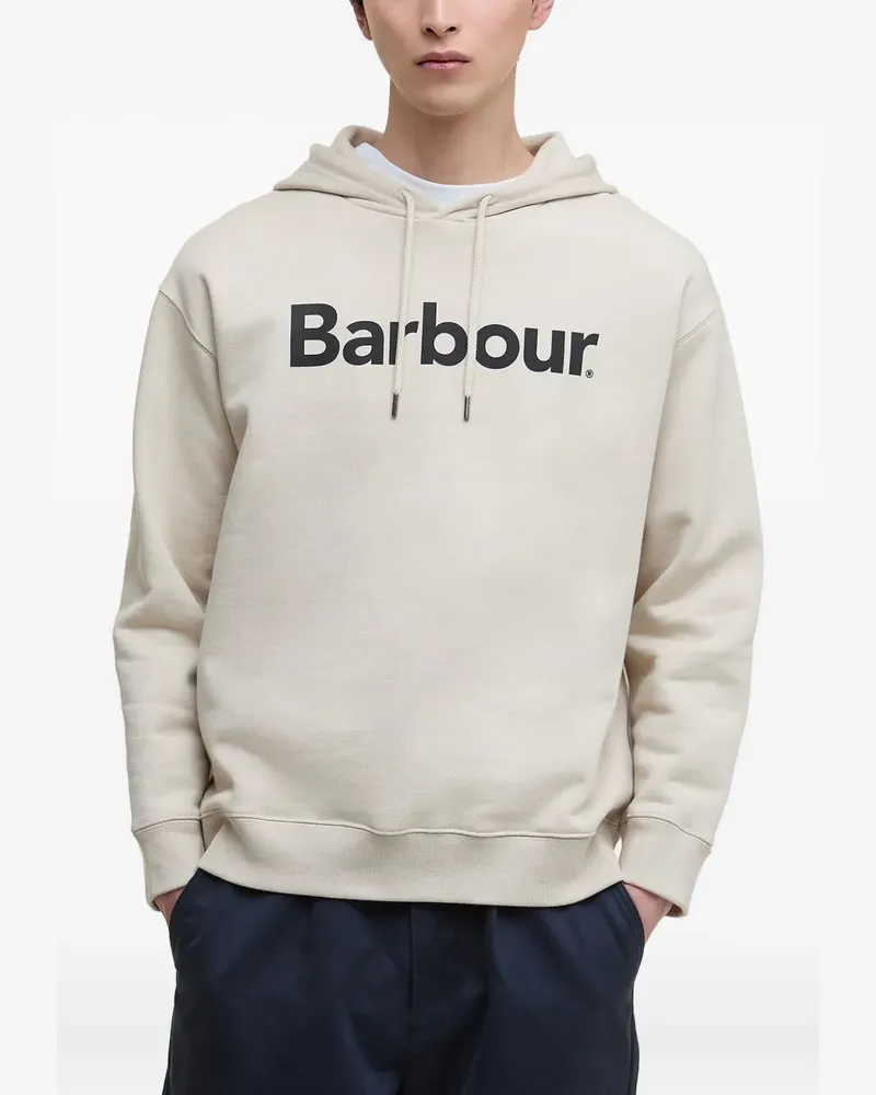 Barbour Hoodie mit Logo-Print - Nude Nude