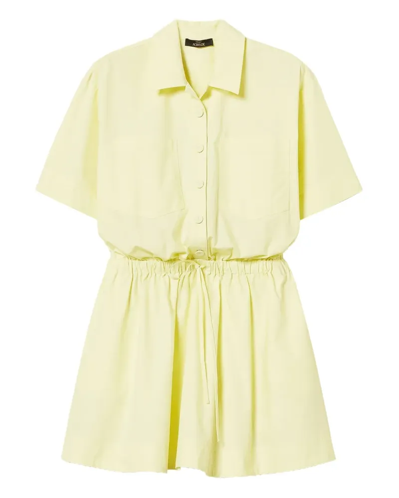 Twin-Set Minikleid aus Baumwolle - Gelb Gelb