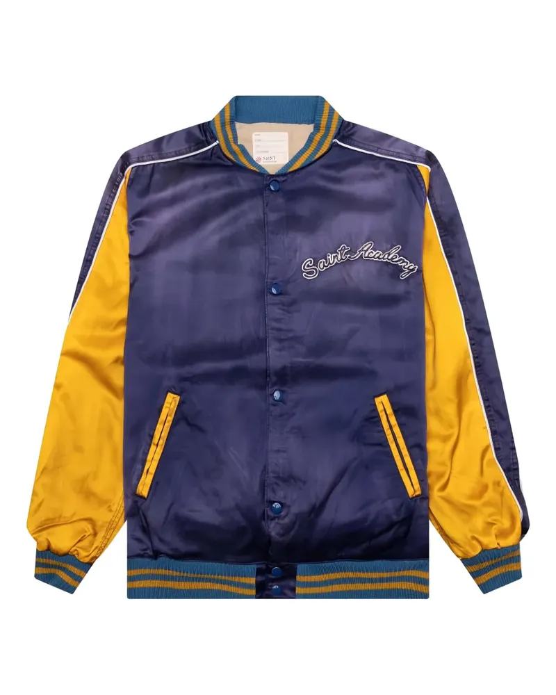SAINT MXXXXXX Bomberjacke mit Satineinsatz - Blau Blau