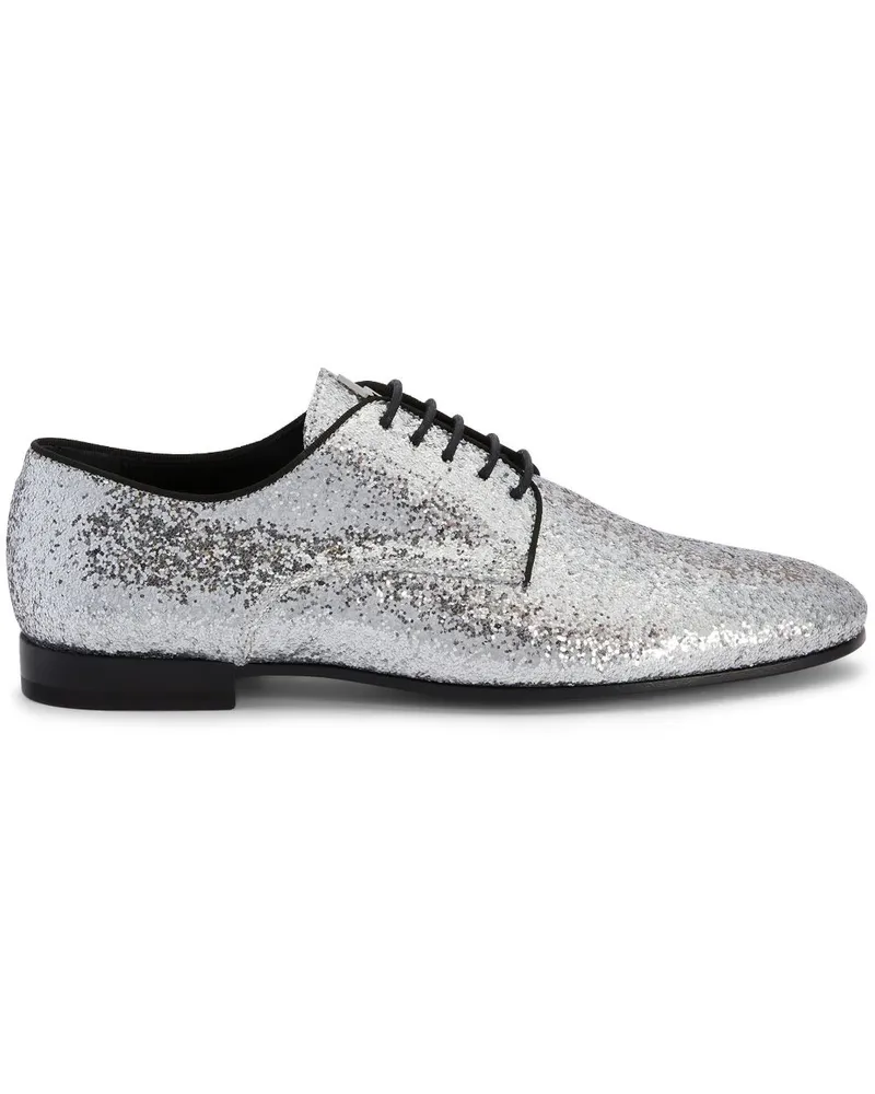 Giuseppe Zanotti Loafer im Metallic-Look - Grau Grau