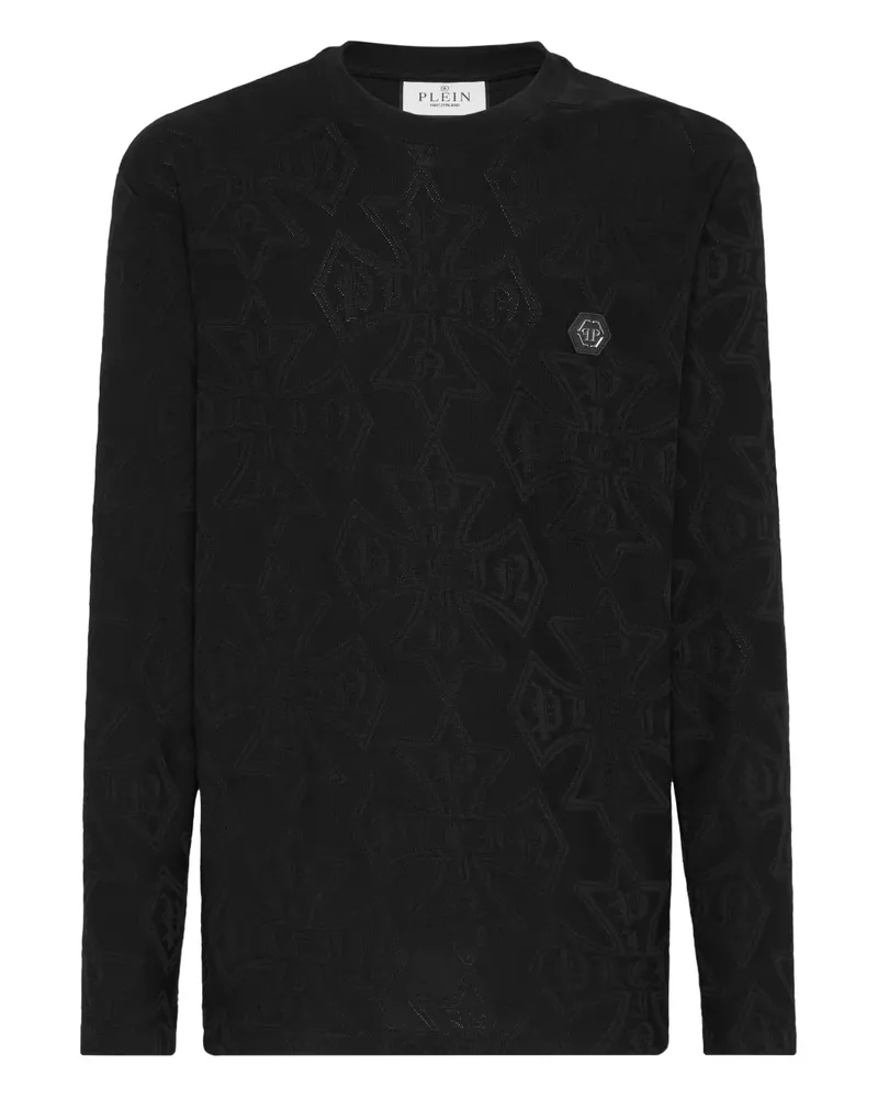 Philipp Plein Jacquard Crest T-Shirt - Schwarz Schwarz