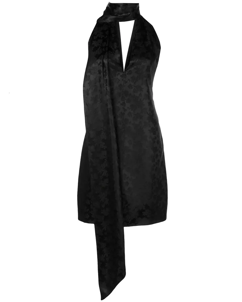 Givenchy Neckholder-Kleid mit Blumen-Print - Schwarz Schwarz