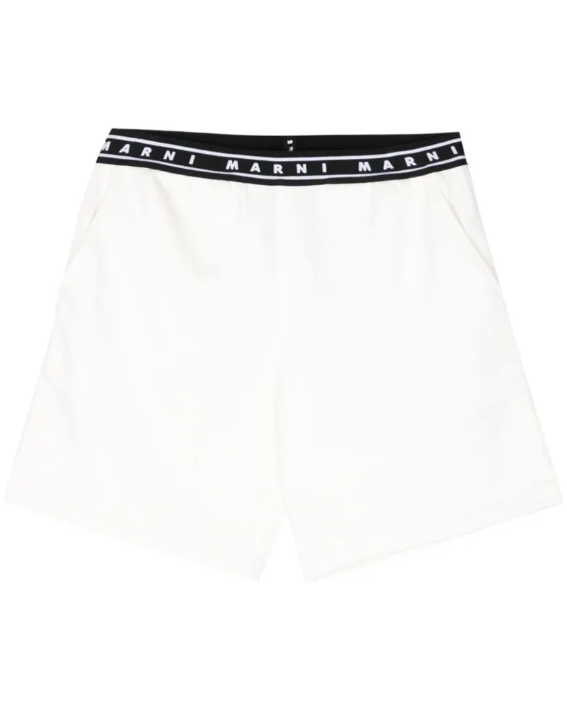 Marni Shorts mit Logo-Streifen - Weiß Weiß
