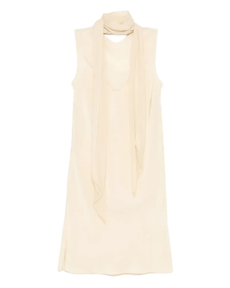 Helmut Lang Ärmelloses Kleid mit Schluppe - Nude Nude