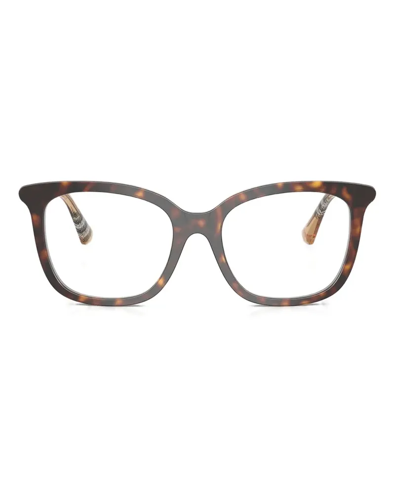 Burberry Brille mit Brauensteg - Braun Braun