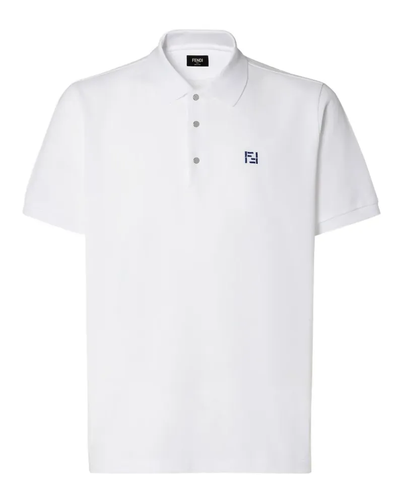 Fendi Klassisches Poloshirt - Weiß Weiß