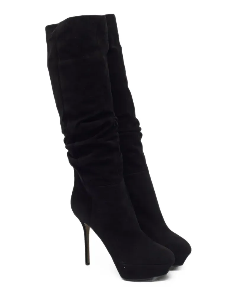 Sergio Rossi knee-high suede platform boots - Schwarz Schwarz
