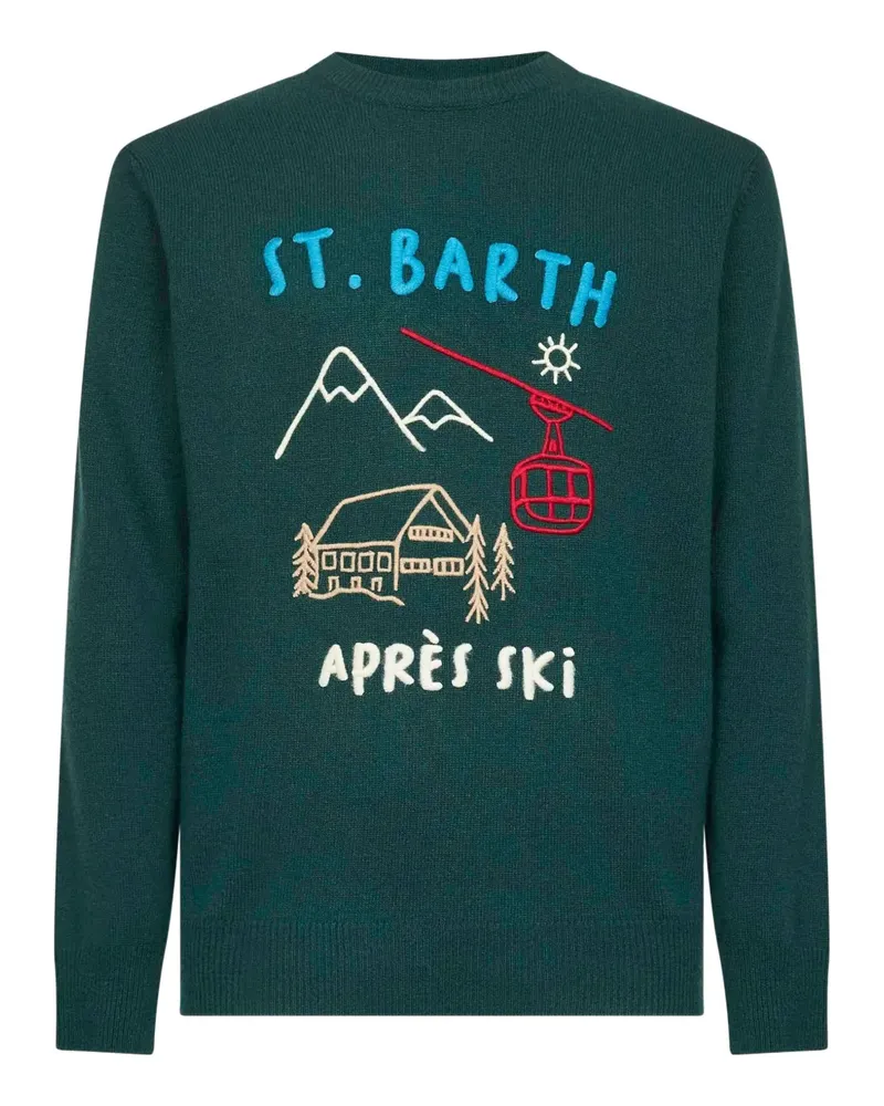 MC2 Saint Barth Pullover mit Artwork-Stickerei - Grün Grün