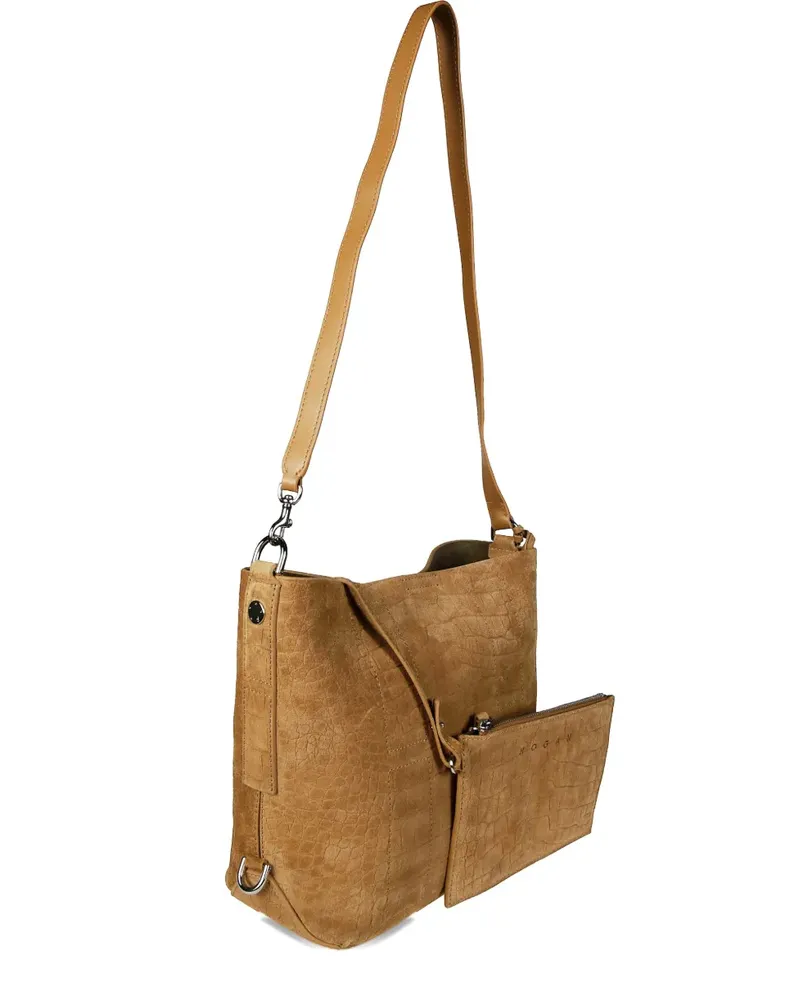 Hogan small Hocket embossed shoulder bag - Nude Nude