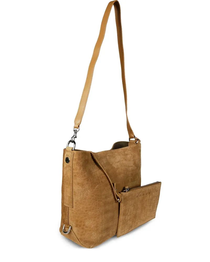 Hogan small Hocket embossed shoulder bag - Nude Nude